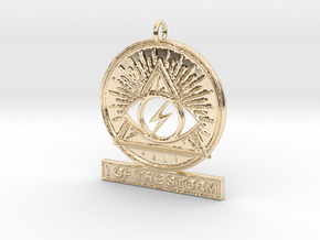I OF THE STORM Pendant in 14k Gold Plated Brass