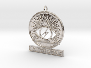 I OF THE STORM Pendant in Rhodium Plated Brass