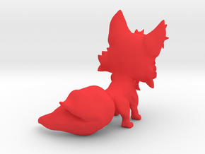 Chibi Fox in Red Processed Versatile Plastic: Small