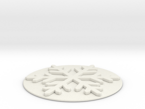 Snow water coasters in White Natural Versatile Plastic
