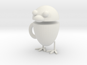 Chicken cup in White Natural Versatile Plastic