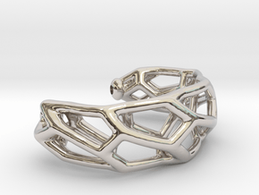 Modell 80400 - Voronoi  in Rhodium Plated Brass