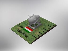 1/72nd (20 mm) scale Hungarian 18M Mine (4 pieces) in Tan Fine Detail Plastic