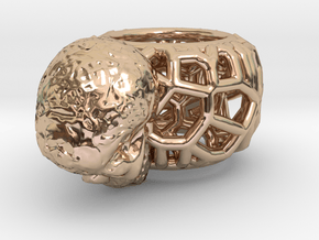 Ring-Totenkopf-wire-LR in 14k Rose Gold Plated Brass