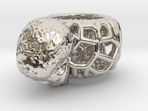 Ring-Totenkopf-wire-LR in Rhodium Plated Brass