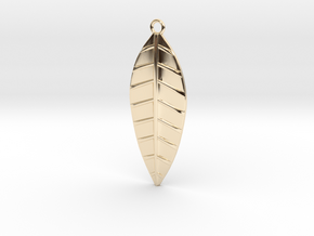 The Palm Leaf Pendant in 14k Gold Plated Brass
