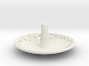 To Boldly Go... Jewelry Dish Full Cut Out in White Natural Versatile Plastic