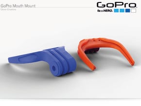 GoPro Mouth Mount in Tan Fine Detail Plastic
