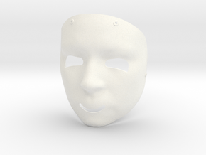 Human Face Mask in White Processed Versatile Plastic