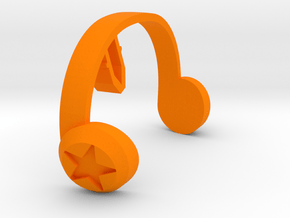 Friendly Octopus Buddy - Headphones in Orange Processed Versatile Plastic