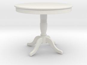 Miniature Round Table Flamingo - StoilLine in White Natural Versatile Plastic: 1:12