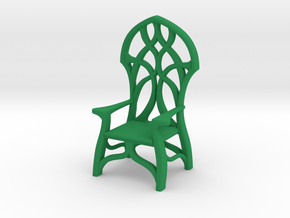 Elven Chair - 1/48 scale in Green Processed Versatile Plastic