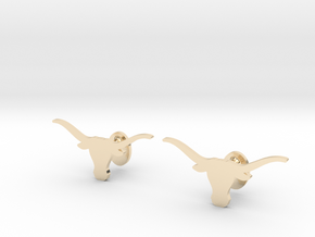 Texas Longhorns Cufflinks, Customizable in 14K Yellow Gold