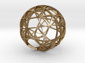 SNUB_DODECAHEDRON in Polished Gold Steel