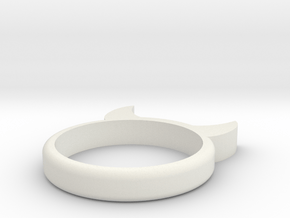 evil ring in White Natural Versatile Plastic: Medium