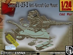 1/24 Soviet ZU-23-2 AA Gun in Tan Fine Detail Plastic