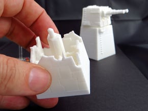 TURBOLASER TOWER DESTROYED 1/270 in White Natural Versatile Plastic