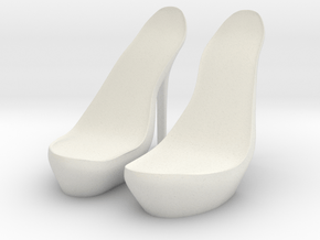 High heel sole for LeGrand Doll MSD 1/4 scale in White Natural Versatile Plastic