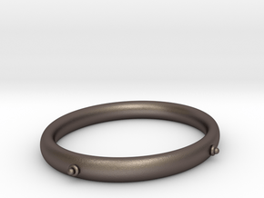 Bangle (OVAL)  small in Polished Bronzed Silver Steel