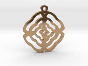 Rose Pendant in Polished Brass