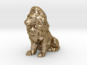 Lion doll in Polished Gold Steel