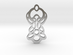 Flowered Pendant in Natural Silver
