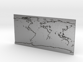 Globe Map in Natural Silver: Small