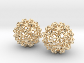 Snowballs - Earrings in Cast Metals in 14K Yellow Gold