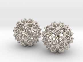 Snowballs - Earrings in Cast Metals in Platinum