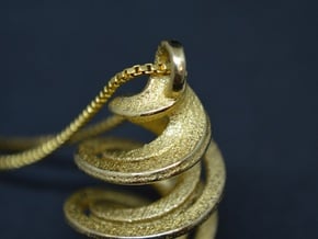 Twisted Spiral  in Polished Gold Steel