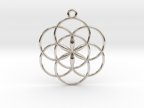 Seed of Life Pendant 1" in Platinum