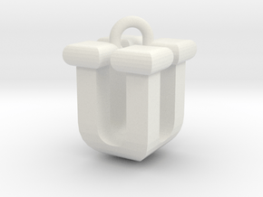 3D-Initial-UU in White Natural Versatile Plastic