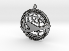 International Minds Pendant in Polished Silver