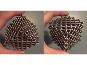512 Tetrahedron Grid 2.3" in Polished Nickel Steel