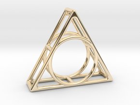 Simply Shapes Pendants Triangle in 14k Gold Plated Brass
