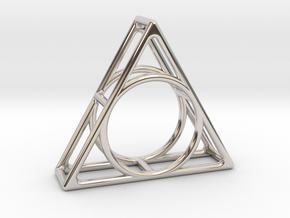 Simply Shapes Pendants Triangle in Rhodium Plated Brass