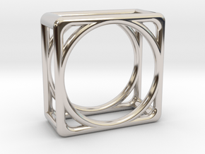 Simply Shapes Pendants Cube in Platinum