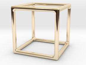 Simply Shapes Homewares Cube in 14k Gold Plated Brass