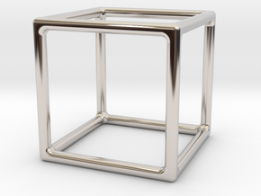 Simply Shapes Homewares Cube in Rhodium Plated Brass