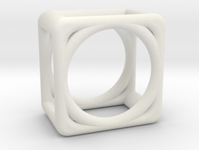 Simply Shapes Rings Cube in White Natural Versatile Plastic: 3.25 / 44.625