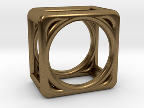 Simply Shapes Rings Cube in Natural Bronze: 3.25 / 44.625