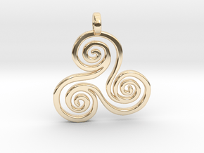 Triskell pendant in 14K Yellow Gold: Small