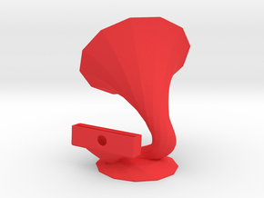 PhoneSpeaker (all 2.3 inch phones) in Red Processed Versatile Plastic
