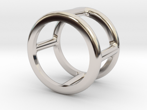 Simply Shapes Rings Circle in Rhodium Plated Brass: 3.25 / 44.625