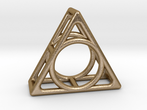 Simply Shapes Rings Triangle in Polished Gold Steel: 3.25 / 44.625