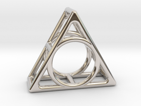 Simply Shapes Rings Triangle in Rhodium Plated Brass: 3.25 / 44.625
