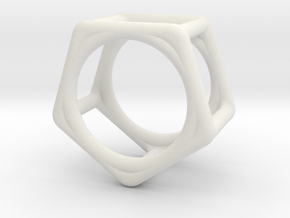 Simply Shapes Rings Pentagon in White Natural Versatile Plastic: 3.25 / 44.625
