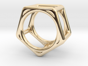Simply Shapes Rings Pentagon in 14K Yellow Gold: 3.25 / 44.625