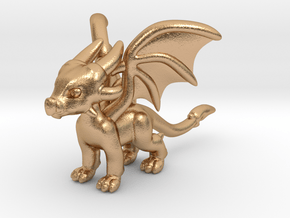 Cynder the Dragon Pendant/charm in Natural Bronze