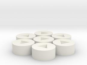 7x D4 Inverted Socket in White Natural Versatile Plastic